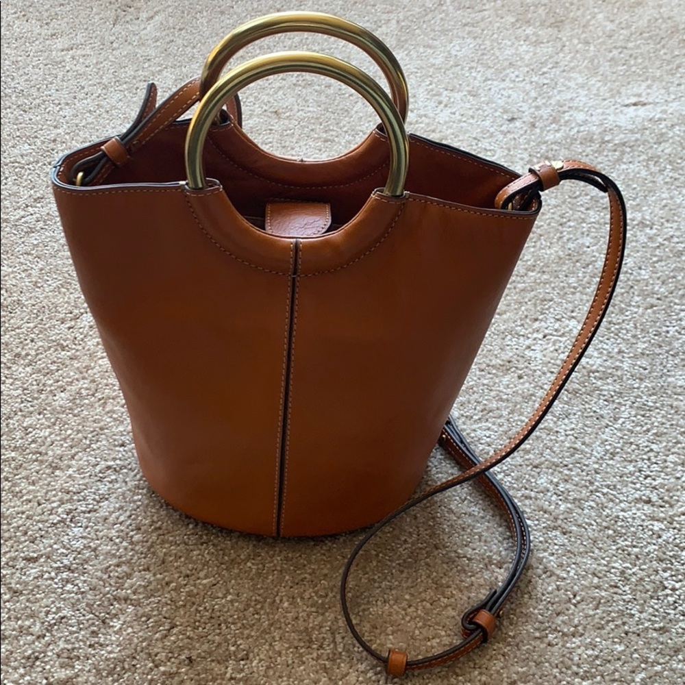 NEW - J Crew Bracelet Italian Leather Bucket Bag